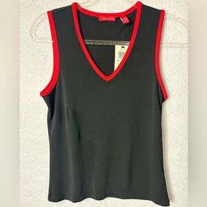 Anne Klein Red and Black Skirt Set Vintage